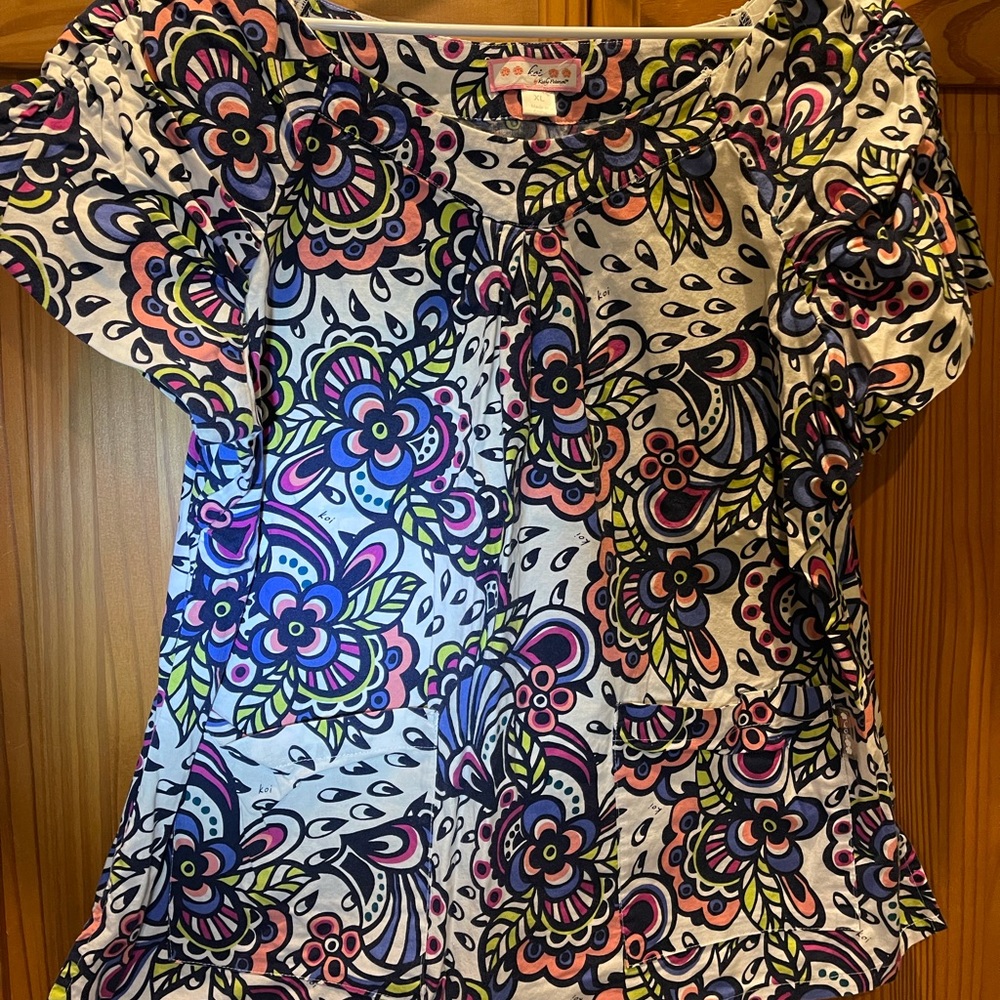 Koi Scrub Top